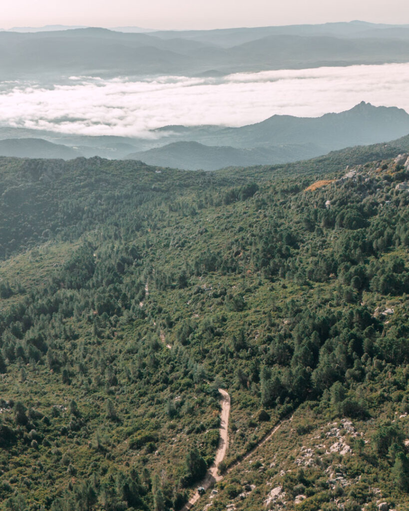 view of mountains in Sardinia